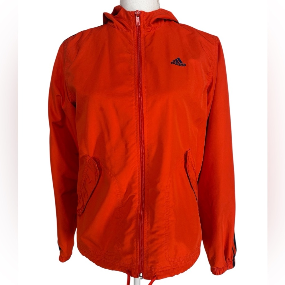 ADIDAS / Orange & Navy Windbreaker Jacket / Small / Activewear Streetwear